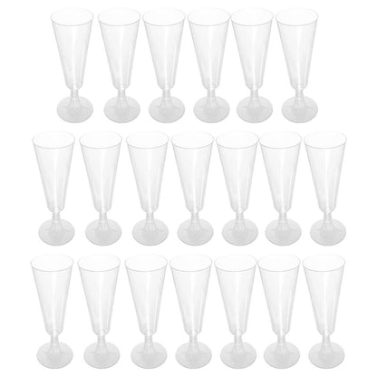 Disposable Plastic Champagne Flutes (20 Pack) by HitMyNeed
