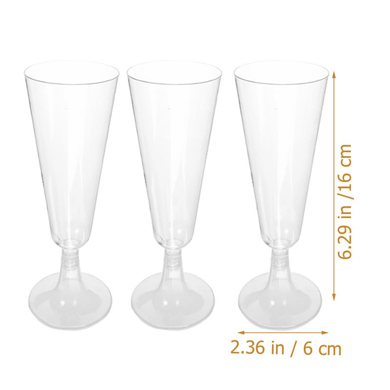 Disposable Plastic Champagne Flutes (20 Pack) by HitMyNeed
