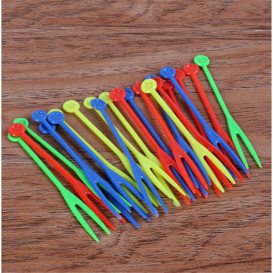 Disposable Plastic Fruit Forks 50 Pack by HitMyNeed