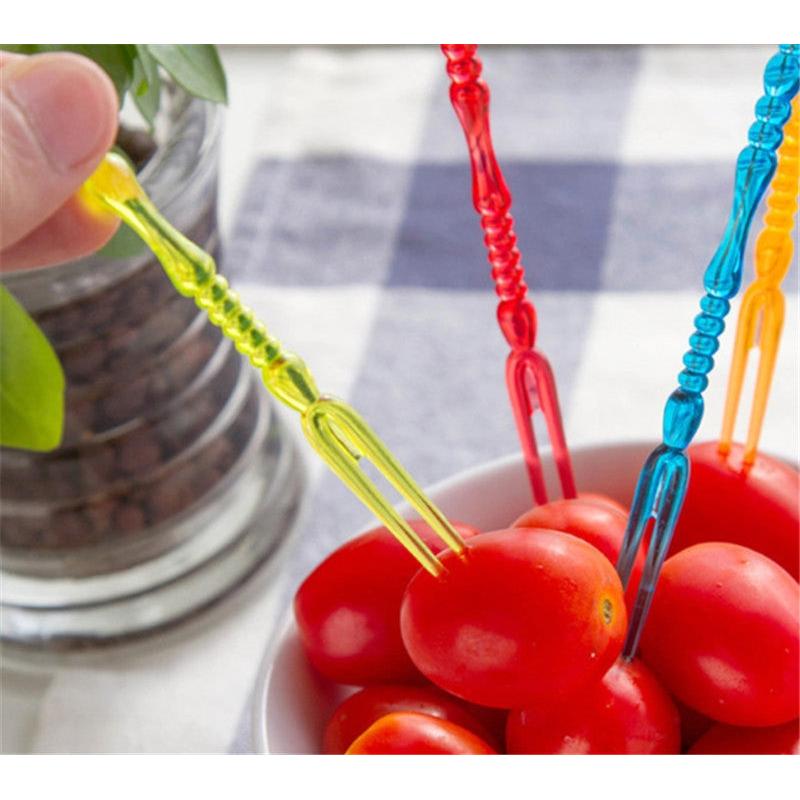 Disposable Plastic Fruit Forks 50 Pack by HitMyNeed