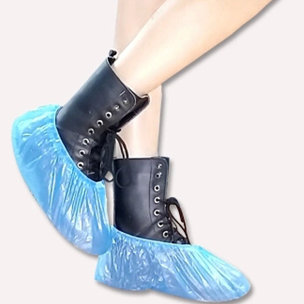 Disposable Plastic Shoe Covers (100-Pack) by HitMyNeed