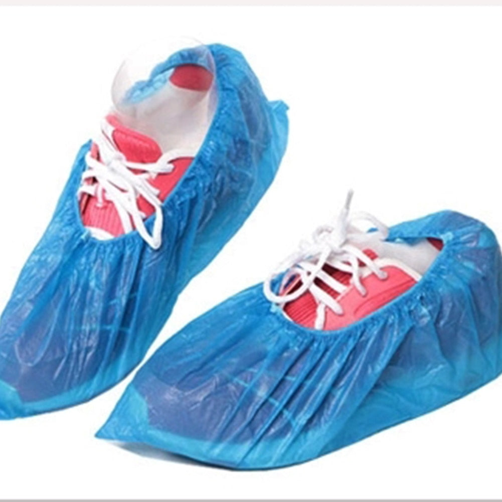 Disposable Plastic Shoe Covers (100-Pack) by HitMyNeed