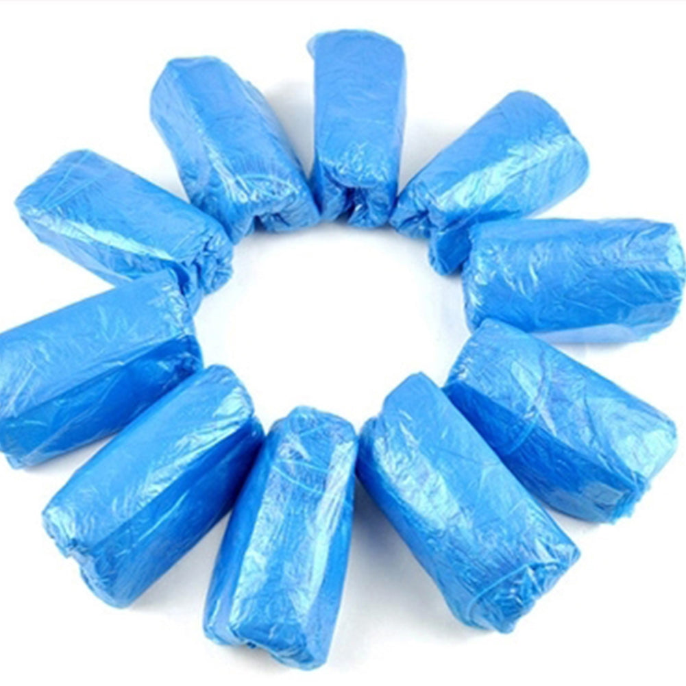 Disposable Plastic Shoe Covers (100-Pack) by HitMyNeed