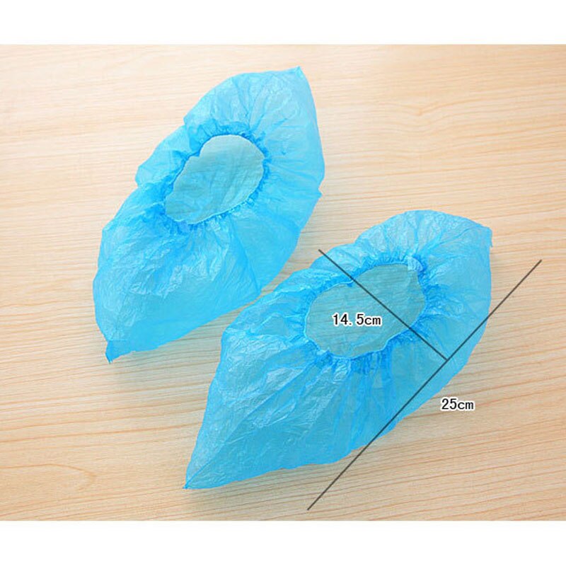 Disposable Plastic Shoe Covers, 100 Pack (One Size) by HitMyNeed
