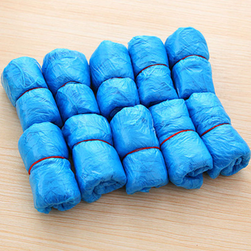Disposable Plastic Shoe Covers, 100 Pack (One Size) by HitMyNeed