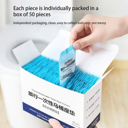 Disposable Portable Toilet Seat Covers (50 Pack) by HitMyNeed