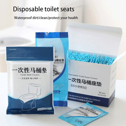 Disposable Portable Toilet Seat Covers (50 Pack) by HitMyNeed