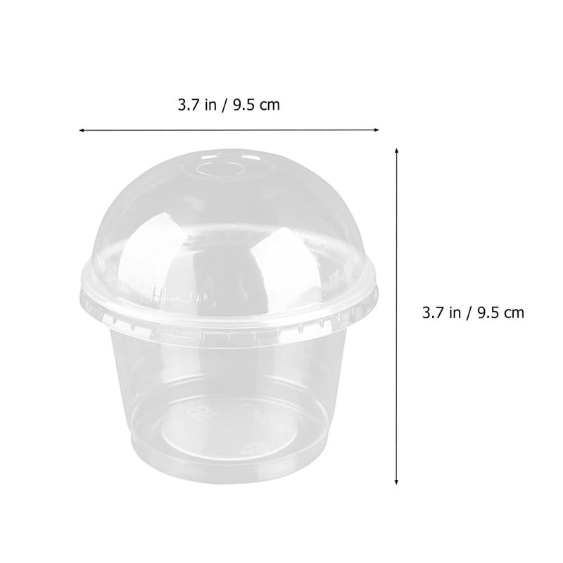 Disposable Salad Cups with Dome Lids (20 Pack, 250ml) by HitMyNeed