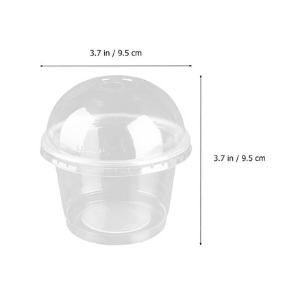 Disposable Salad Cups with Dome Lids (20 Pack, 250ml) by HitMyNeed