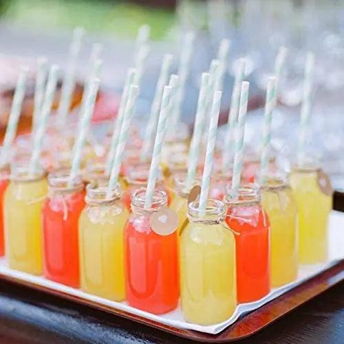 Disposable Striped Paper Straws for Parties by HitMyNeed