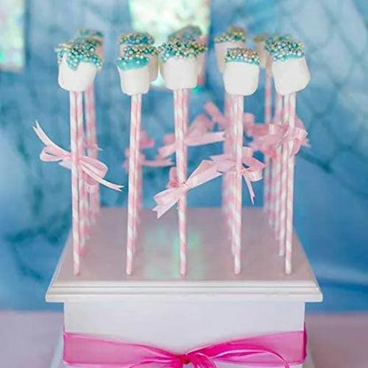 Disposable Striped Paper Straws for Parties by HitMyNeed