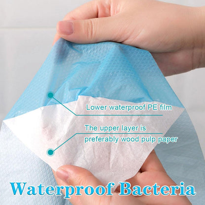 Disposable Toilet Seat Covers (50 Pack, Waterproof) by HitMyNeed