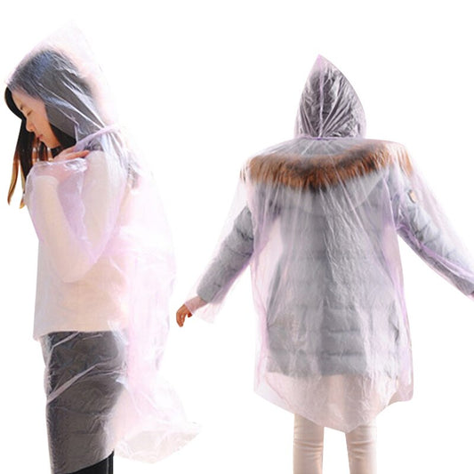 Disposable Transparent Raincoat Jacket (1pc) by HitMyNeed