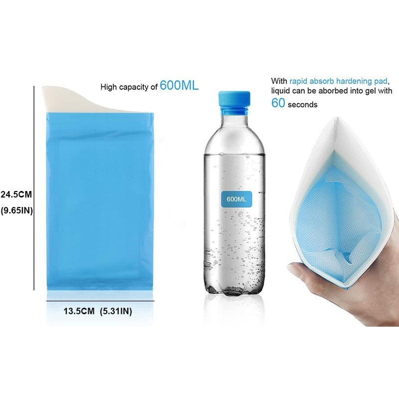 Disposable Urine & Vomit Bags with Gel (20 Pack) by HitMyNeed