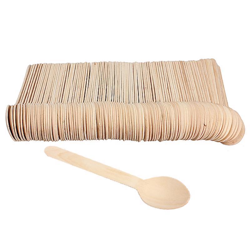 Disposable Wooden Ice Cream Spoons (100 Pack) by HitMyNeed