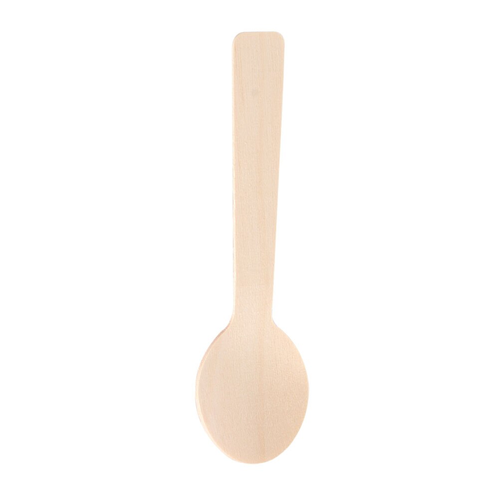 Disposable Wooden Ice Cream Spoons (100 Pack) by HitMyNeed