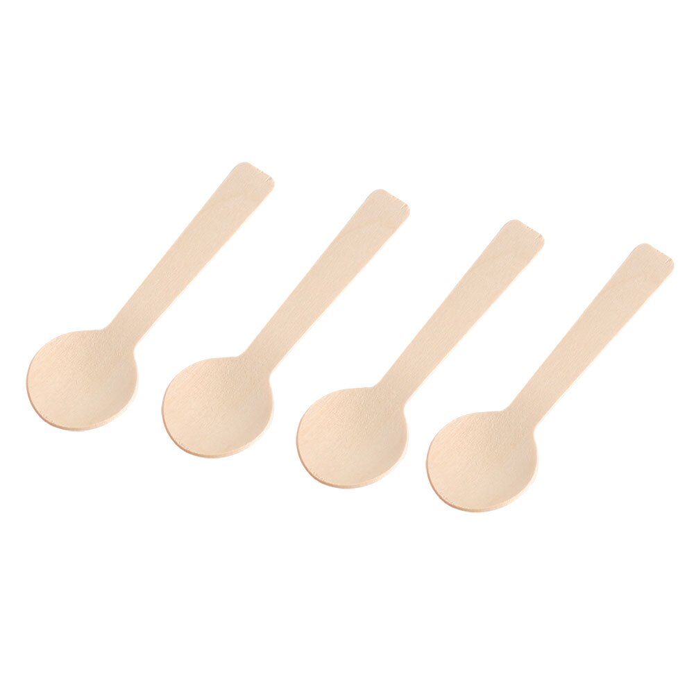 Disposable Wooden Ice Cream Spoons (100 Pack) by HitMyNeed