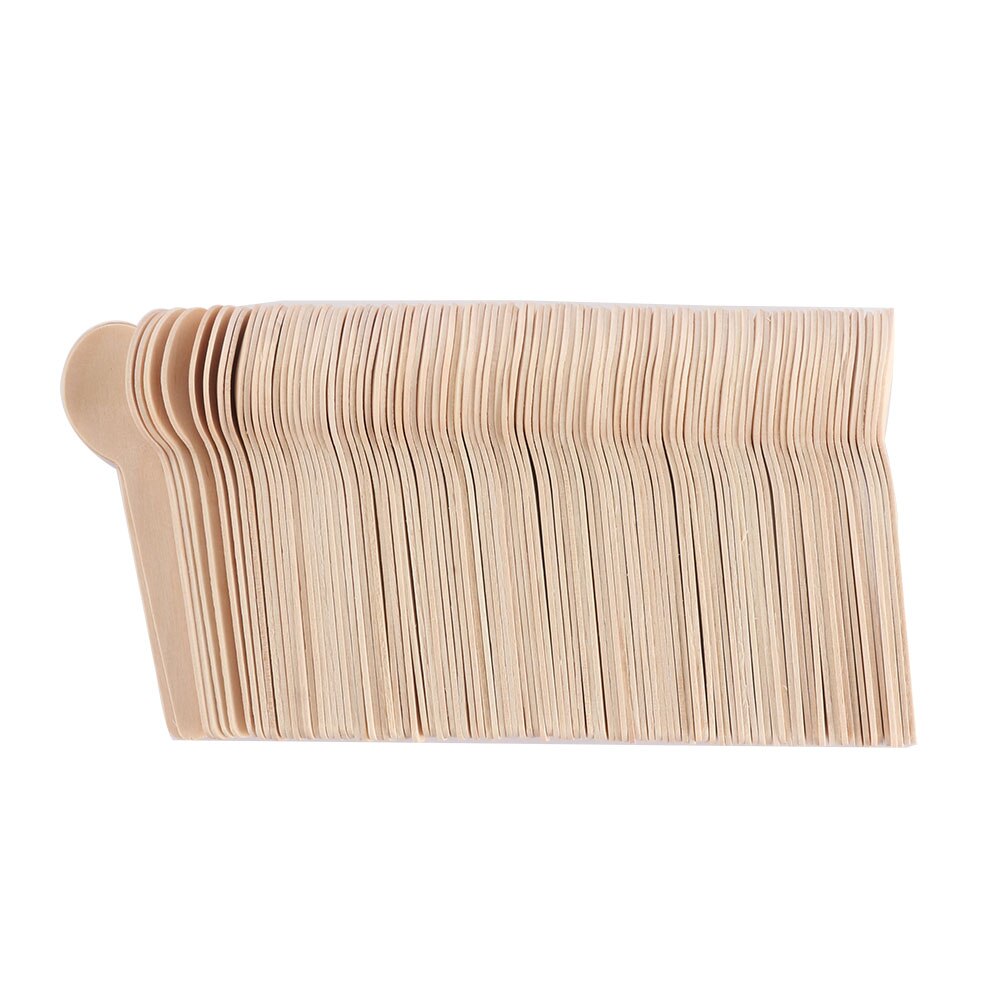 Disposable Wooden Ice Cream Spoons (100 Pack) by HitMyNeed