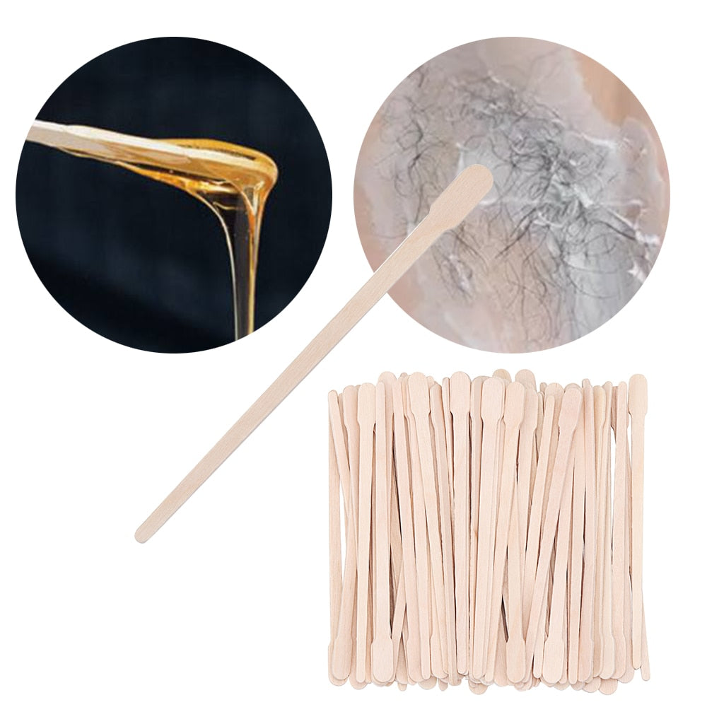Disposable Wooden Wax Spatulas (100 Pack) by HitMyNeed