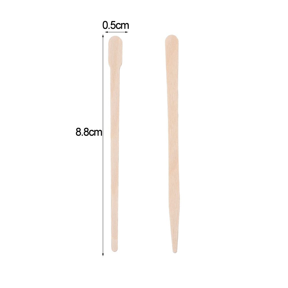 Disposable Wooden Wax Sticks (100 Pack) by HitMyNeed
