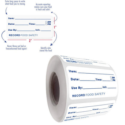 Dissolvable Food Labels Roll 500pcs, 2.5 x 5 cm by HitMyNeed