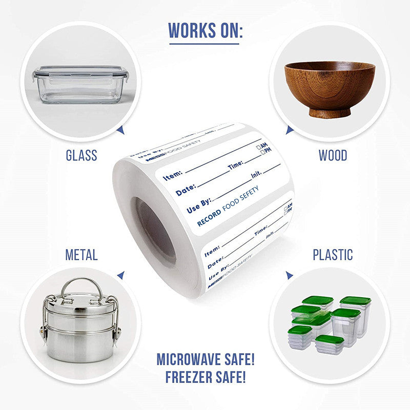 Dissolvable Food Labels Roll 500pcs, 2.5 x 5 cm by HitMyNeed