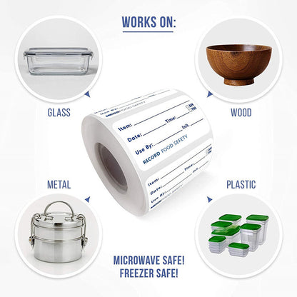 Dissolvable Food Labels Roll 500pcs, 2.5 x 5 cm by HitMyNeed