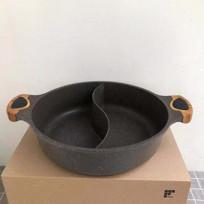 Divided Japanese Style Non-Stick Hot Pot Pan 28cm by HitMyNeed