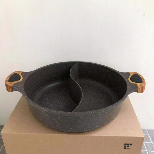 Divided Japanese Style Non-Stick Hot Pot Pan 28cm by HitMyNeed