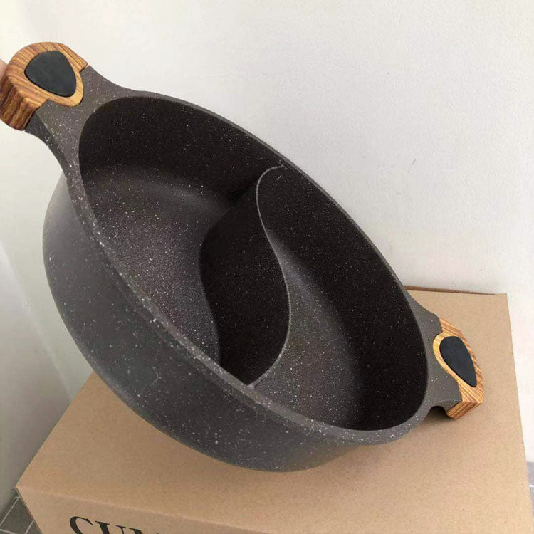 Divided Japanese Style Non-Stick Hot Pot Pan 28cm by HitMyNeed