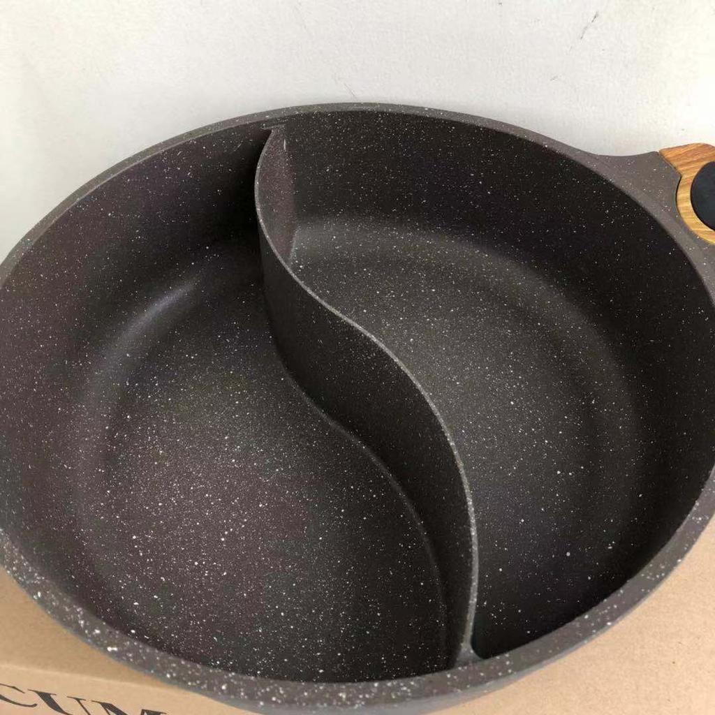 Divided Japanese Style Non-Stick Hot Pot Pan 28cm by HitMyNeed