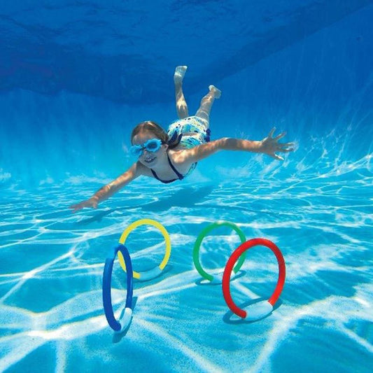 Diving Rings Swimming Pool Toy Set, 4 Pieces by HitMyNeed