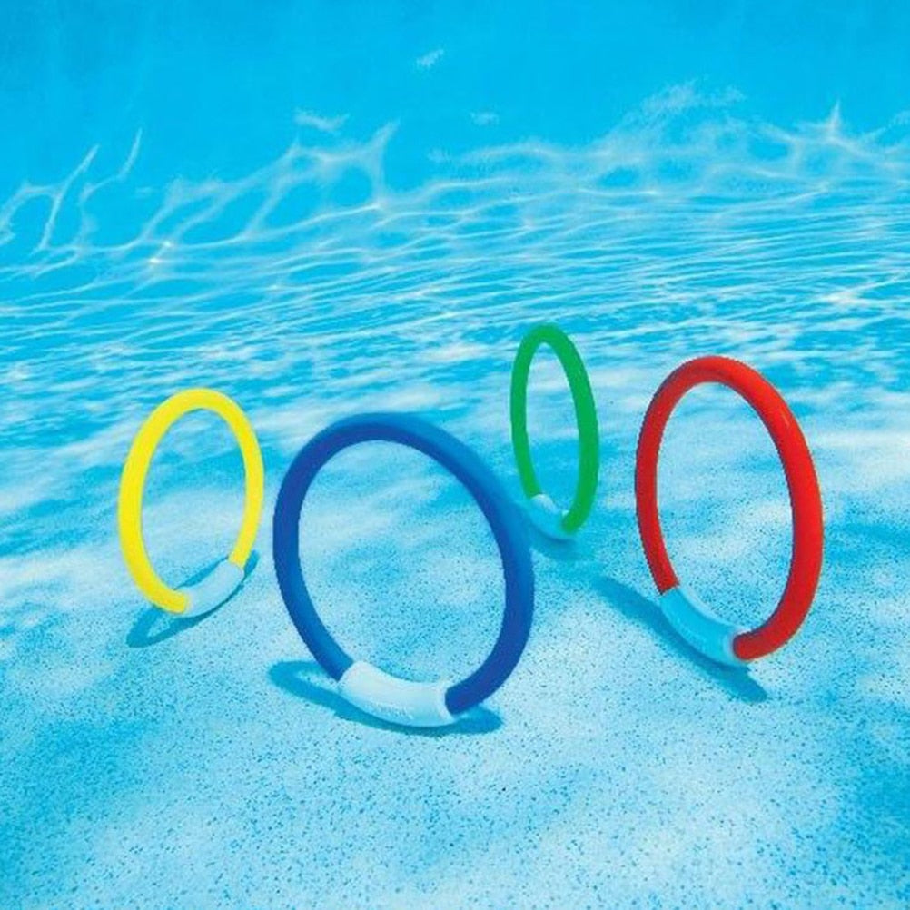 Diving Rings Swimming Pool Toy Set, 4 Pieces by HitMyNeed