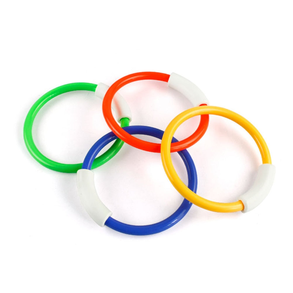 Diving Rings Swimming Pool Toy Set, 4 Pieces by HitMyNeed