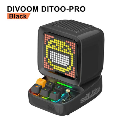 Divoom Ditoo-Pro Retro Pixel Art Bluetooth Speaker Clock ditoo-pro-black by HitMyNeed