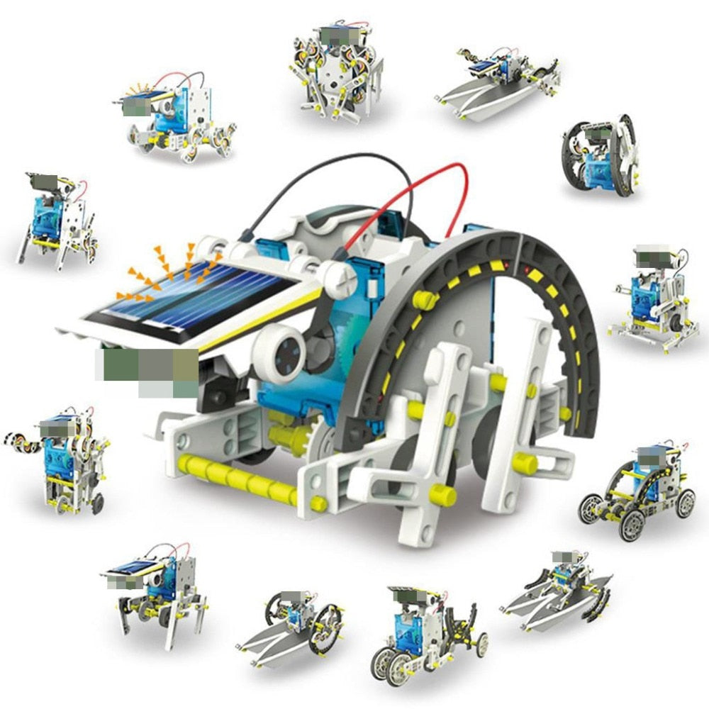 DIY 13-in-1 Solar Powered Robot Toy Kit by HitMyNeed