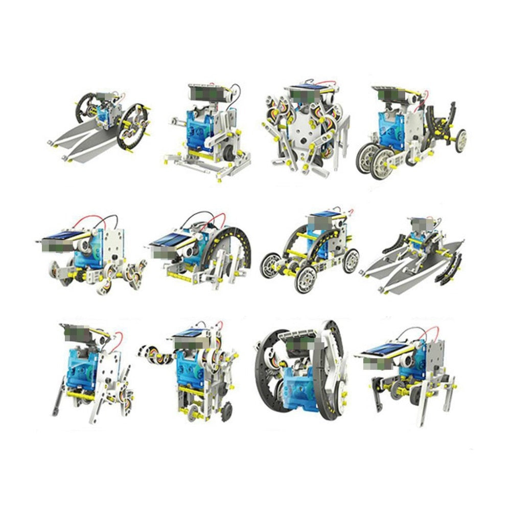 DIY 13-in-1 Solar Powered Robot Toy Kit by HitMyNeed