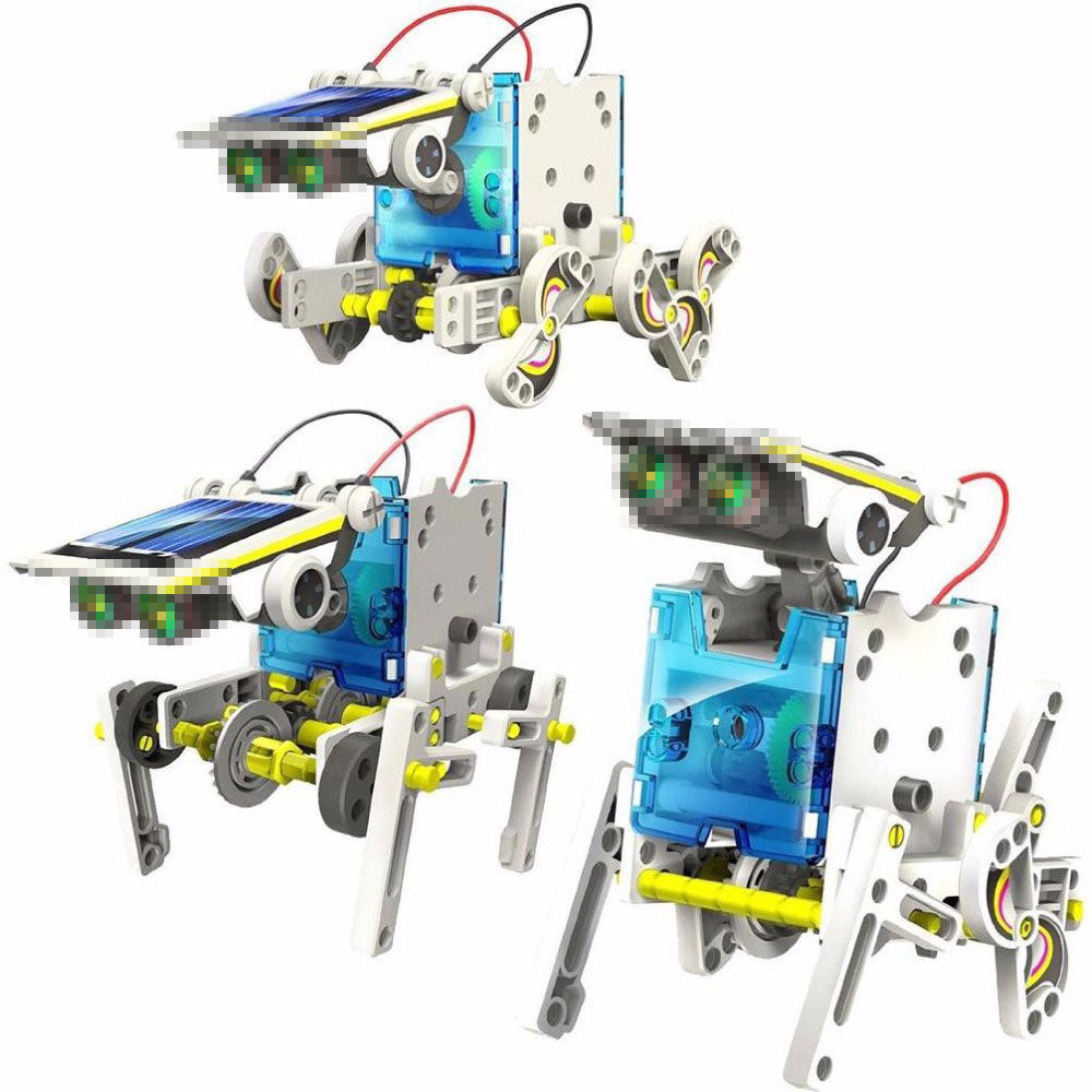 DIY 13-in-1 Solar Powered Robot Toy Kit by HitMyNeed