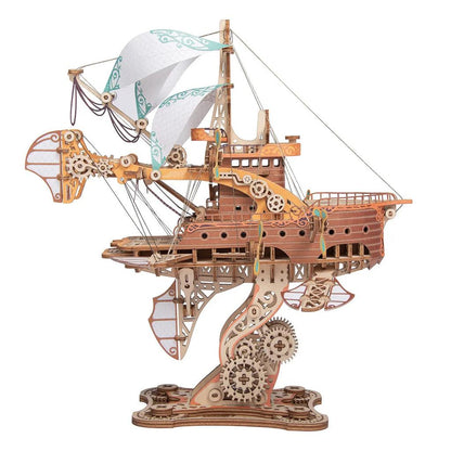 DIY 3D Wooden Spaceship Puzzle Model Kit for Kids by HitMyNeed
