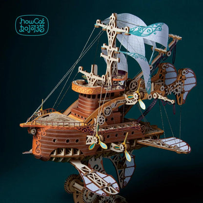 DIY 3D Wooden Spaceship Puzzle Model Kit for Kids by HitMyNeed