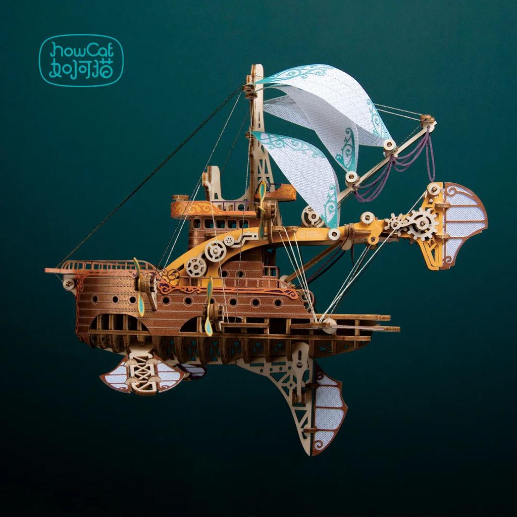 DIY 3D Wooden Spaceship Puzzle Model Kit for Kids by HitMyNeed