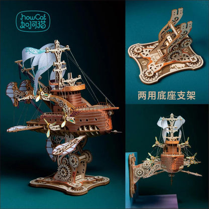 DIY 3D Wooden Spaceship Puzzle Model Kit for Kids by HitMyNeed