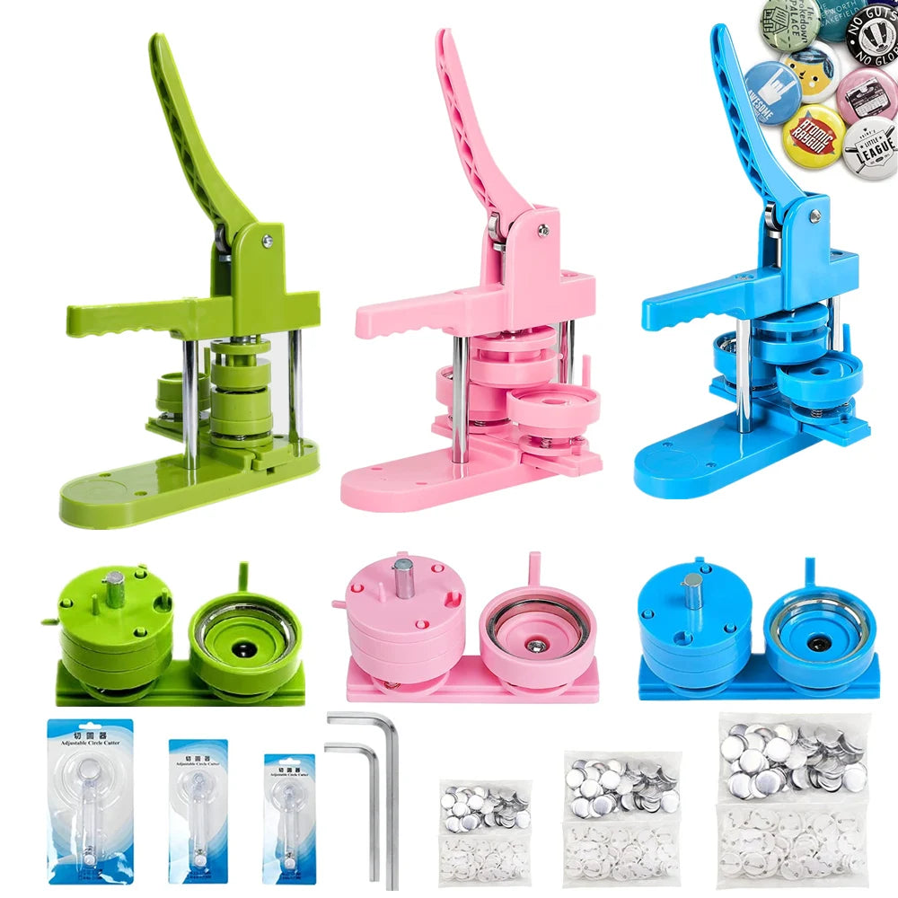 DIY Badge Button Maker Kit with 3 Mould Sizes by HitMyNeed