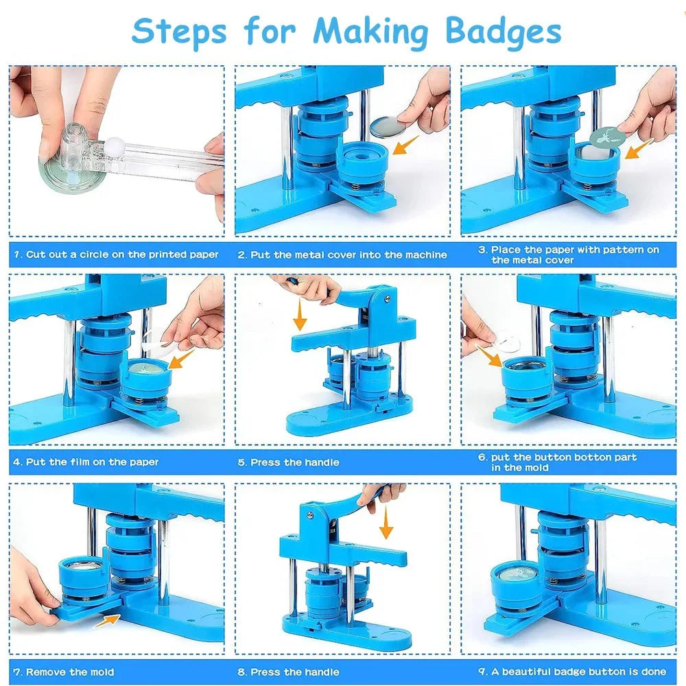 DIY Badge Button Maker Kit with 3 Mould Sizes by HitMyNeed