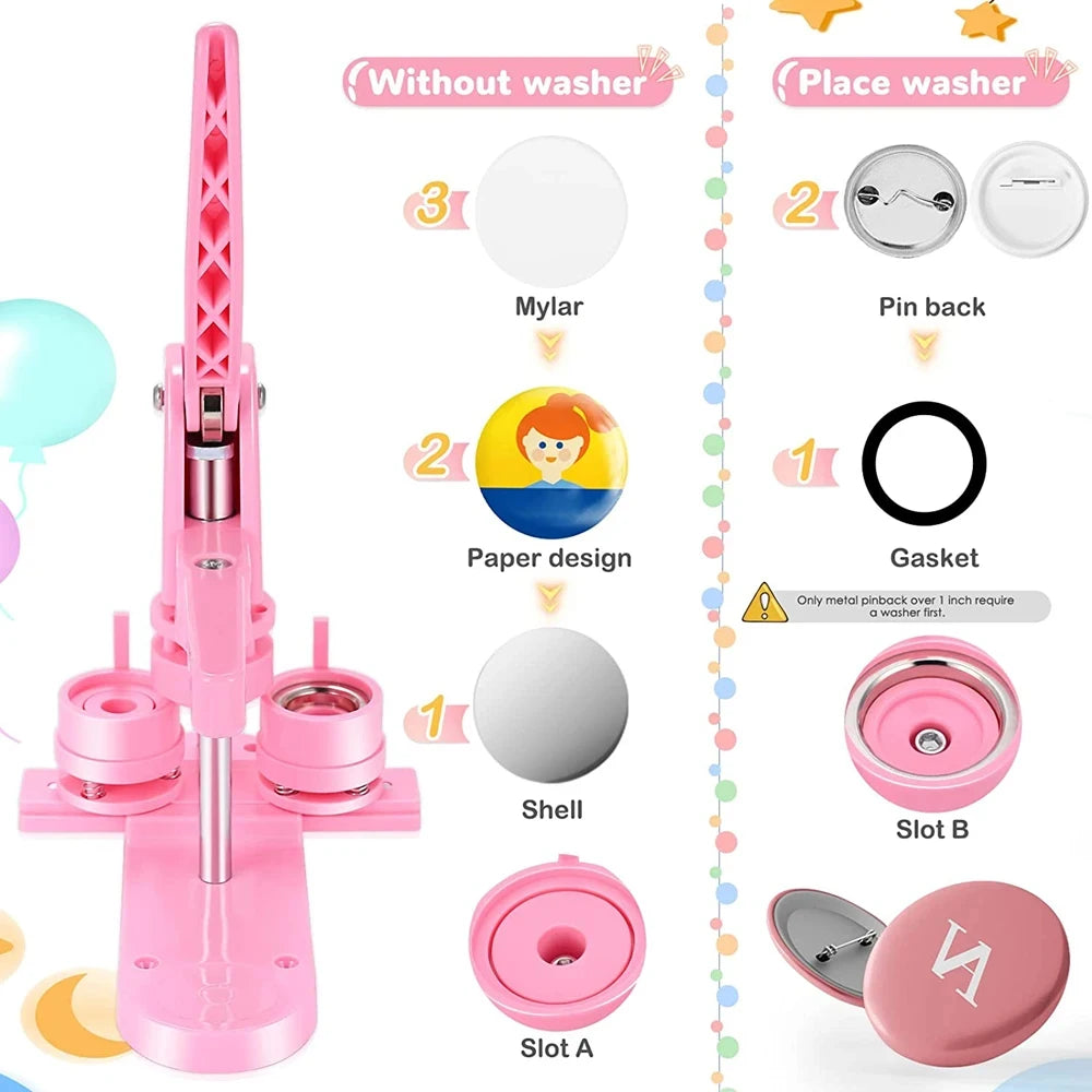 DIY Badge Button Maker Kit with 3 Mould Sizes by HitMyNeed