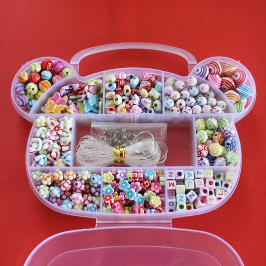 DIY Bead Jewelry Making Kit for Kids (380 pcs) by HitMyNeed