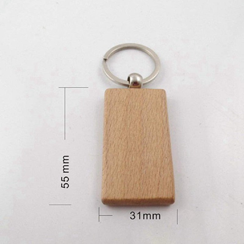 DIY Blank Wooden Keychains Set (60 Pieces) by HitMyNeed