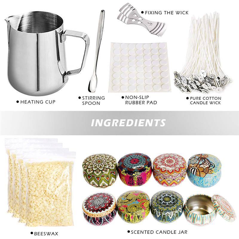 DIY Candle Making Kit with Beeswax and Tins by HitMyNeed