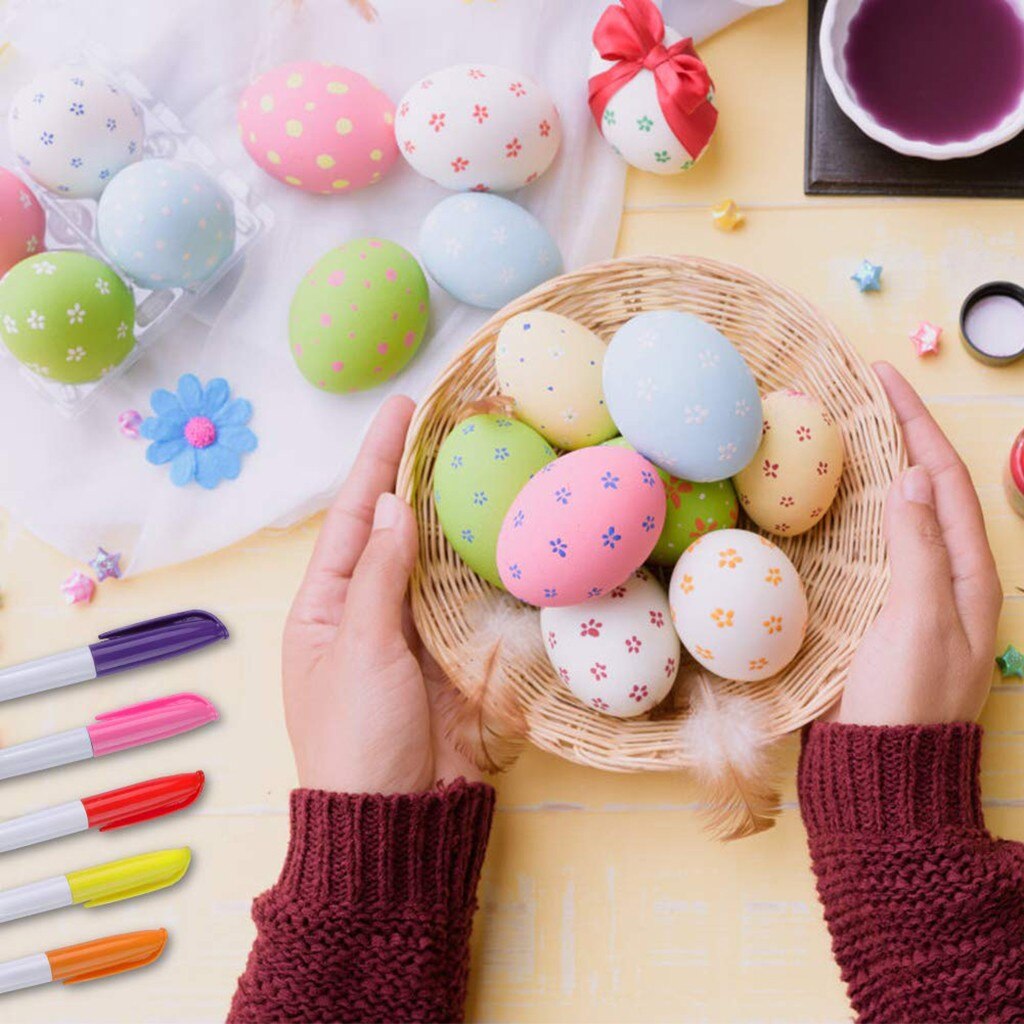 DIY Easter Egg Decorating Kit (50 Eggs, 8 Pens) by HitMyNeed