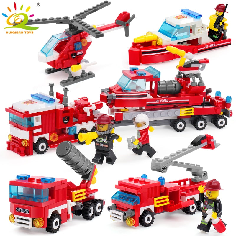 DIY Firefighting Building Blocks Set (348 Pieces) by HitMyNeed